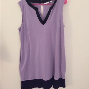 Purple and black dress with pockets